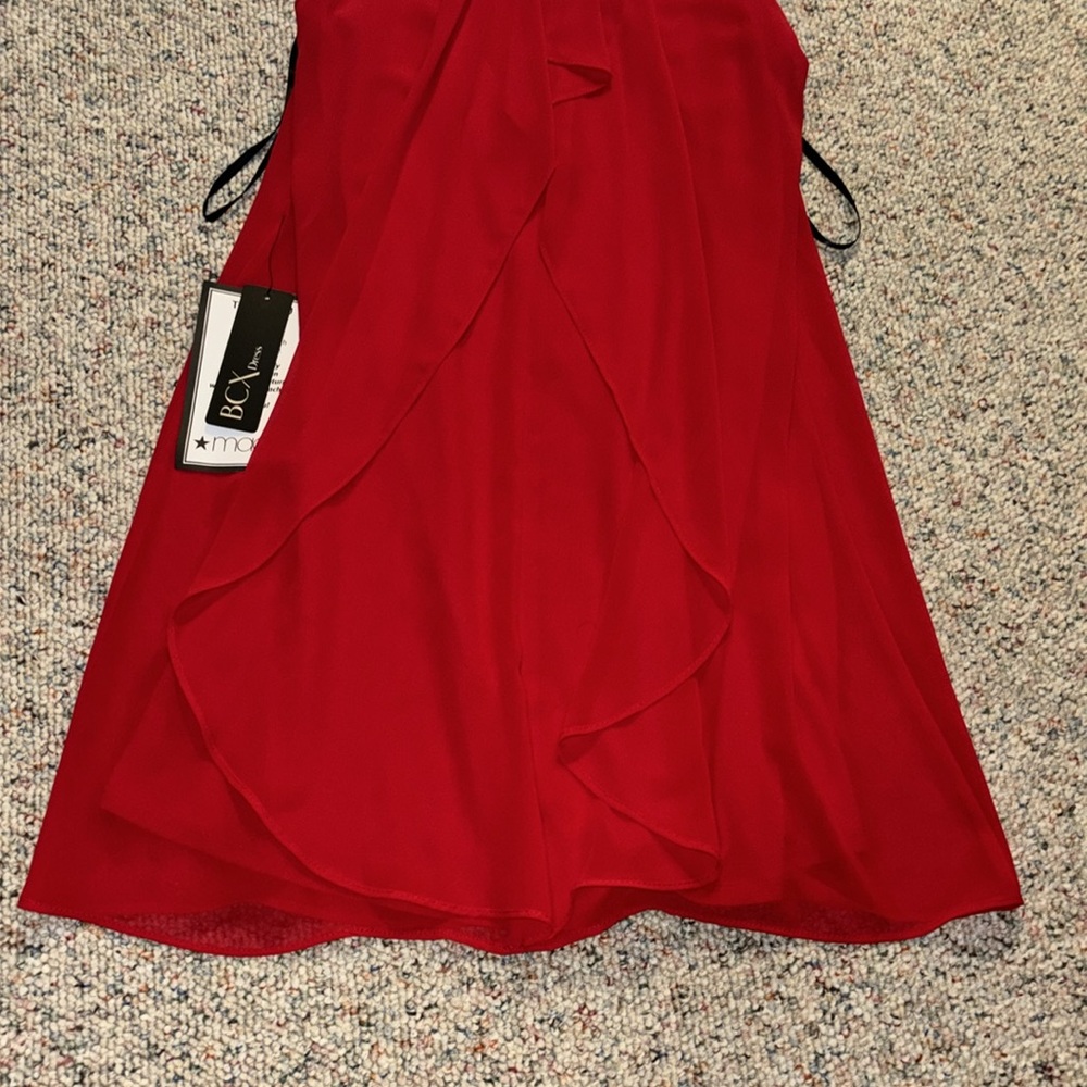 BCX Red Embellished Sleeveless Dress Medium - Picture 4 of 5